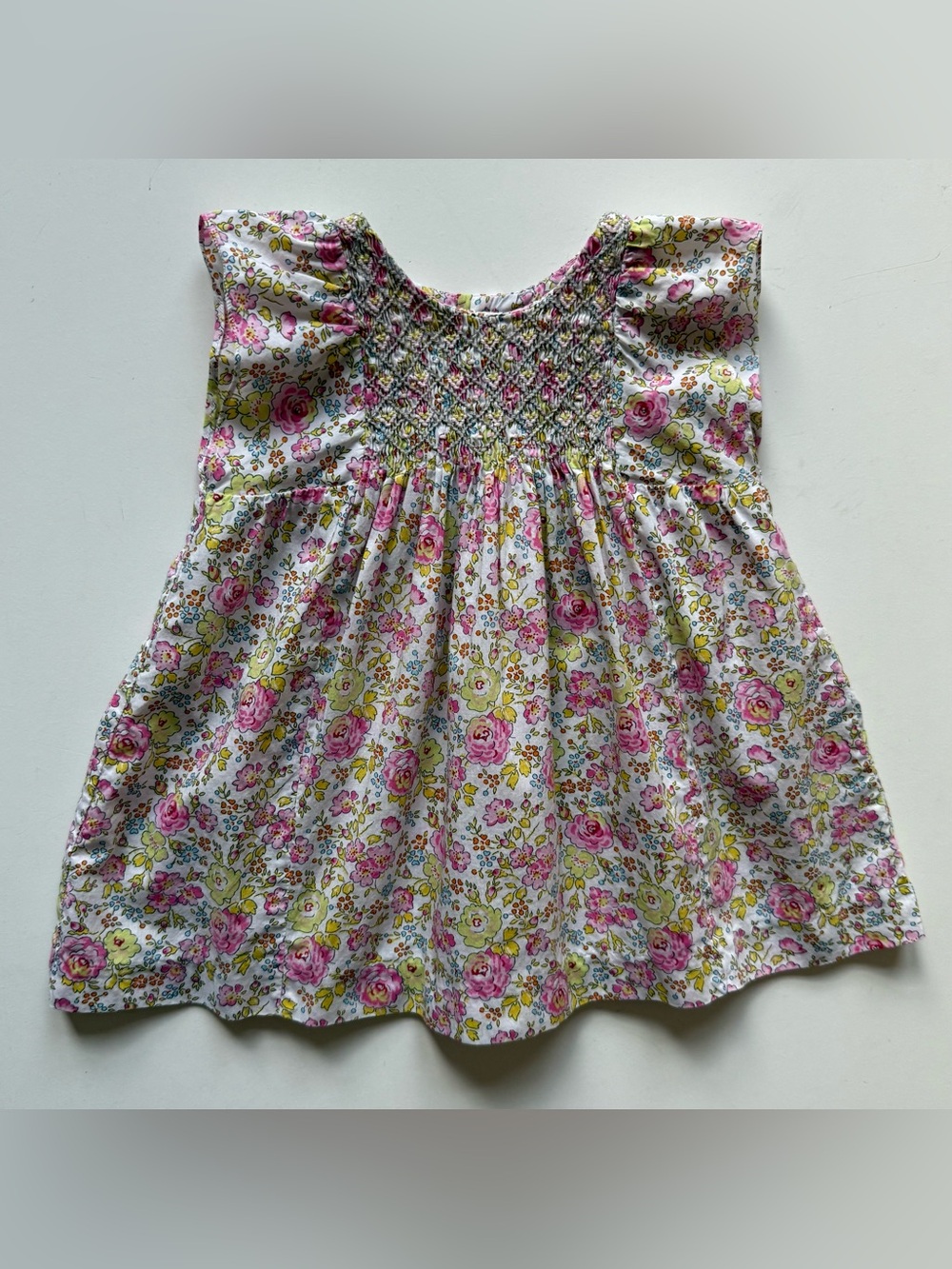 Bonpoint Girls Cadelili Smocked Liberty Floral Dress - Size 6M